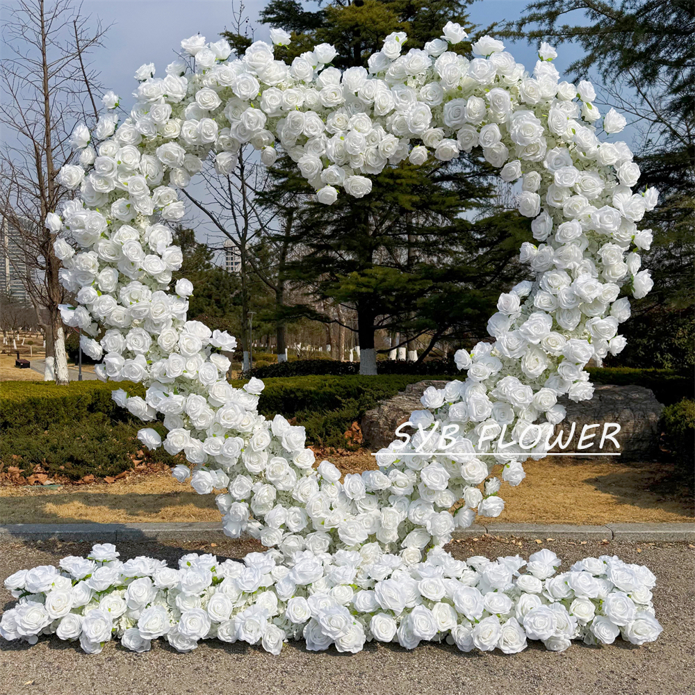 AC-075-1 Customized Wedding Arch Silk Artificial Flowers Gate Flowers Wedding Arch Backdrop For Wedding Entrance Decoration