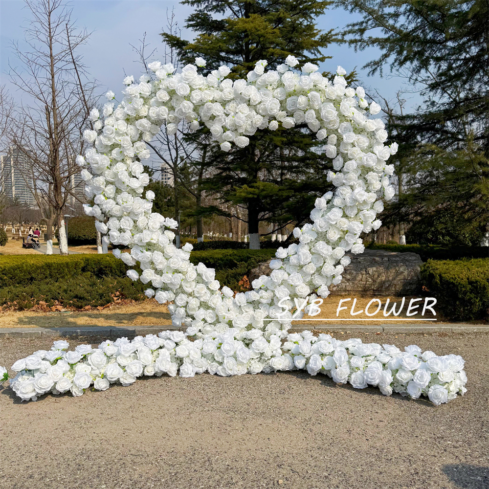 AC-075-2 Customized Wedding Arch Silk Artificial Flowers Gate Flowers Wedding Arch Backdrop For Wedding Entrance Decoration