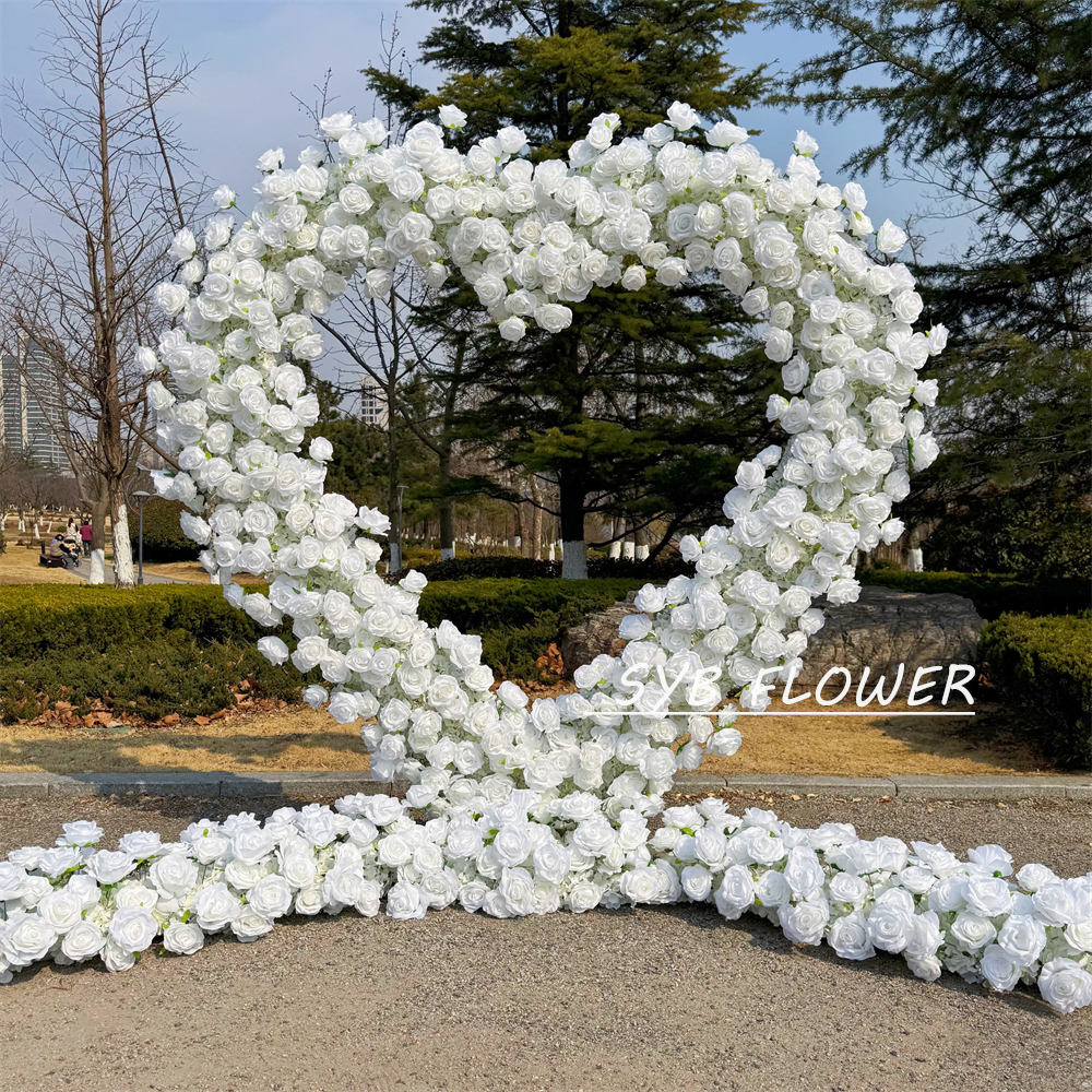 AC-075-2 Customized Wedding Arch Silk Artificial Flowers Gate Flowers Wedding Arch Backdrop For Wedding Entrance Decoration
