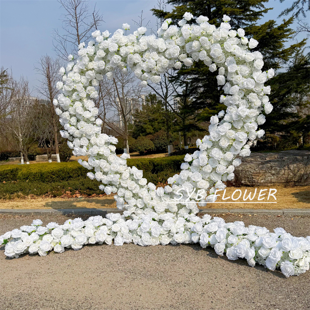 AC-075-2 Customized Wedding Arch Silk Artificial Flowers Gate Flowers Wedding Arch Backdrop For Wedding Entrance Decoration