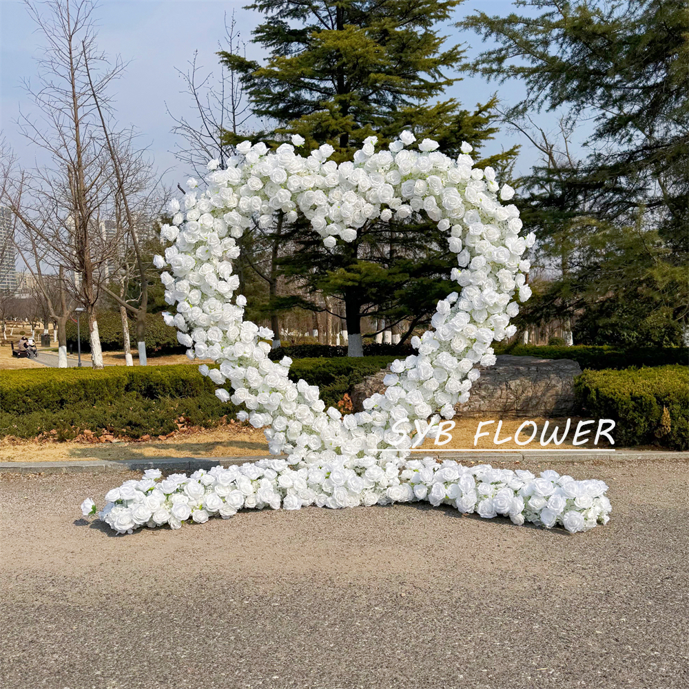 AC-075-2 Customized Wedding Arch Silk Artificial Flowers Gate Flowers Wedding Arch Backdrop For Wedding Entrance Decoration
