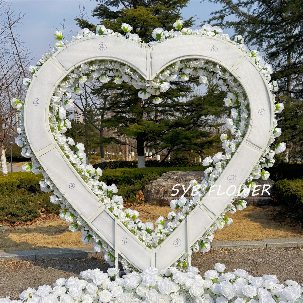 AC-075-2 Customized Wedding Arch Silk Artificial Flowers Gate Flowers Wedding Arch Backdrop For Wedding Entrance Decoration