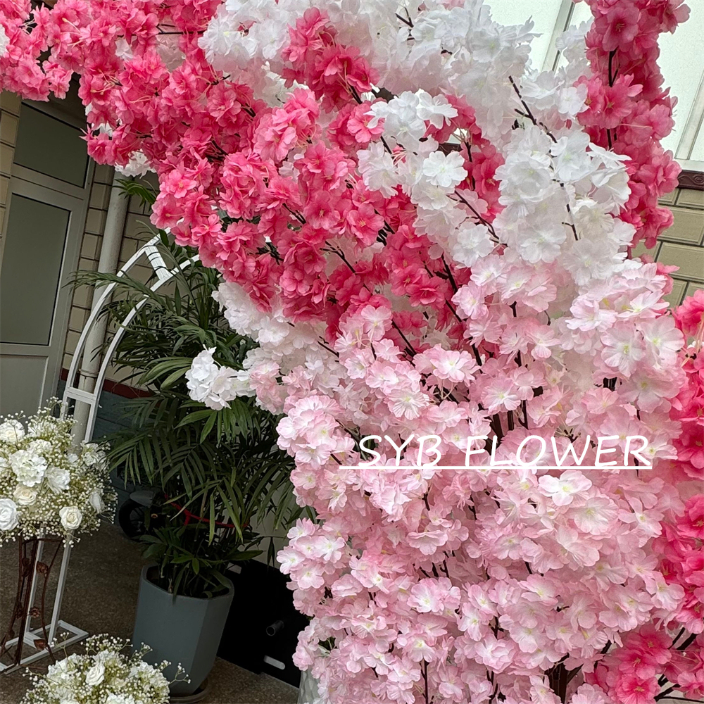AC-071 Customized Wedding Arch Silk Artificial Flowers Gate Flowers Wedding Arch Backdrop For Wedding Entrance Decoration