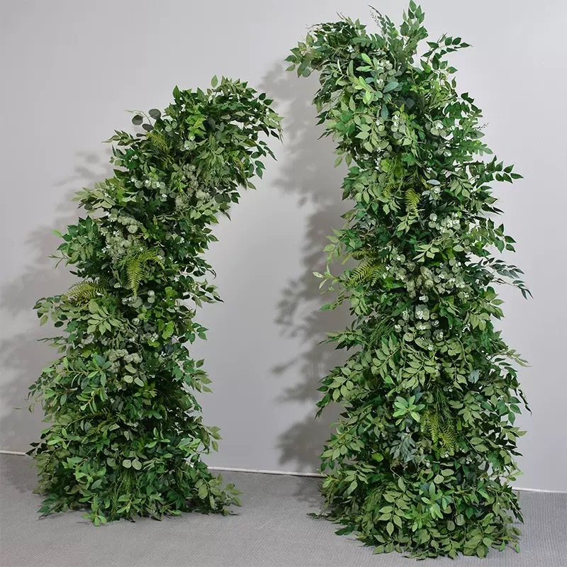 AC-068 Customized Wedding Arch Silk Artificial Flowers Gate Flowers Wedding Arch Backdrop For Wedding Entrance Decoration