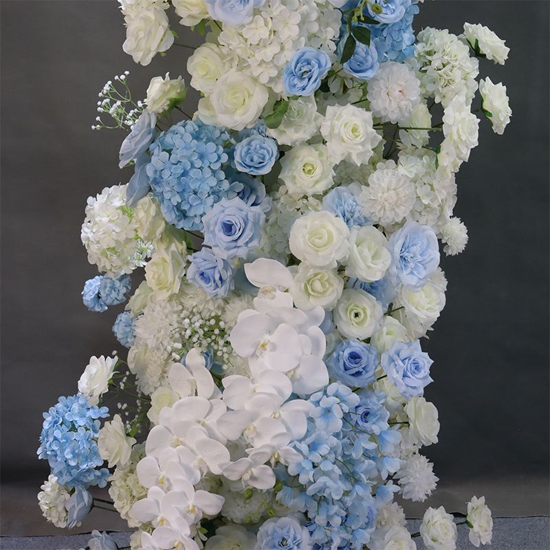 AC-078 Customized Wedding Arch Silk Artificial Flowers Gate Flowers Wedding Arch Backdrop For Wedding Entrance Decoration