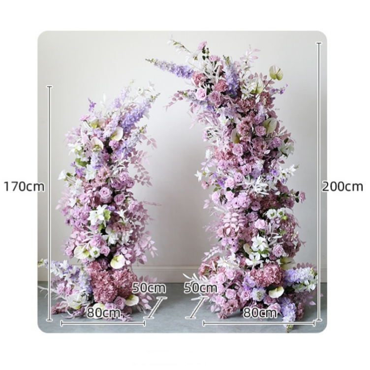 AC-076 Customized Wedding Arch Silk Artificial Flowers Gate Flowers Wedding Arch Backdrop For Wedding Entrance Decoration