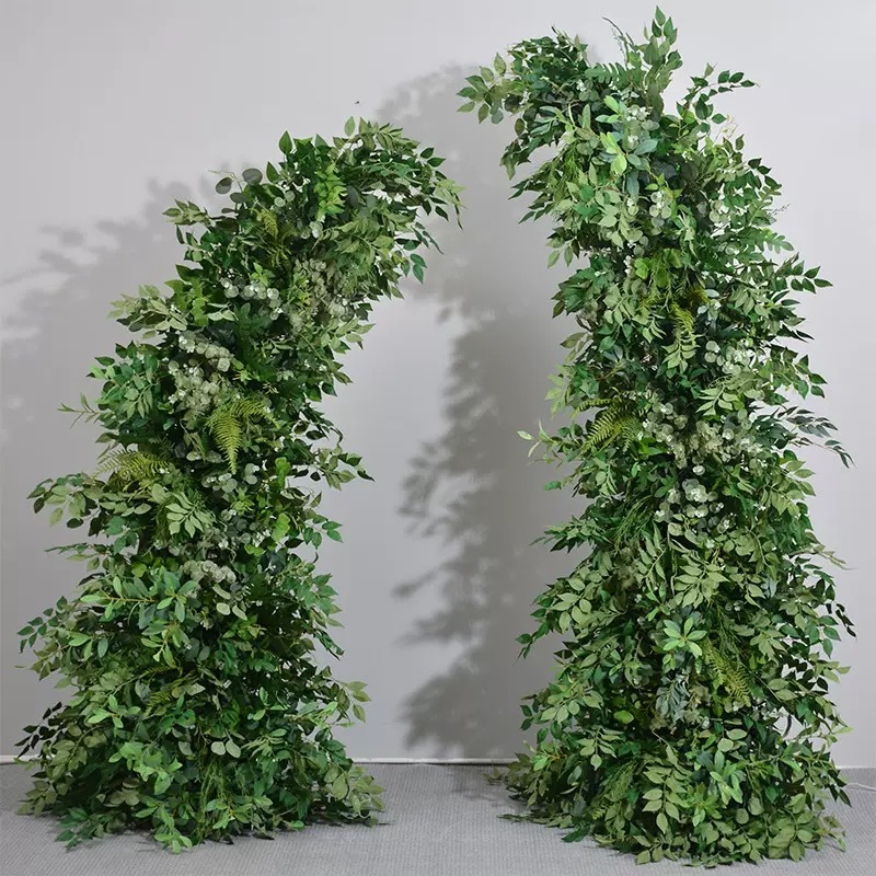 AC-068 Customized Wedding Arch Silk Artificial Flowers Gate Flowers Wedding Arch Backdrop For Wedding Entrance Decoration