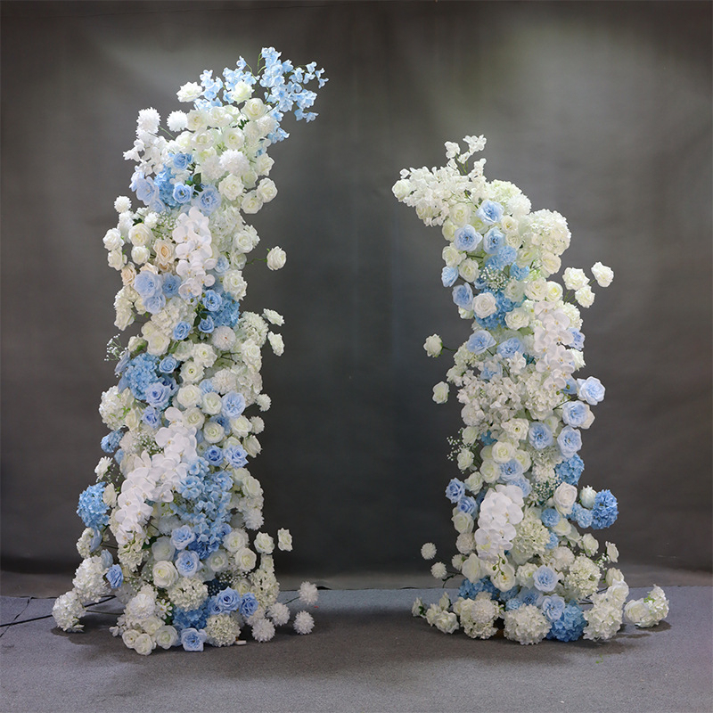 AC-078 Customized Wedding Arch Silk Artificial Flowers Gate Flowers Wedding Arch Backdrop For Wedding Entrance Decoration