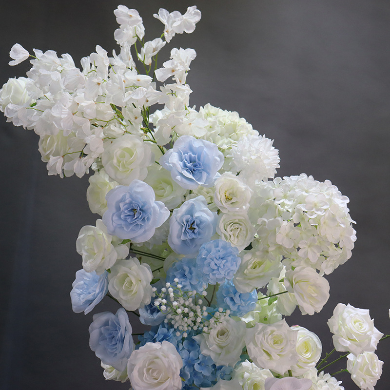 AC-078 Customized Wedding Arch Silk Artificial Flowers Gate Flowers Wedding Arch Backdrop For Wedding Entrance Decoration