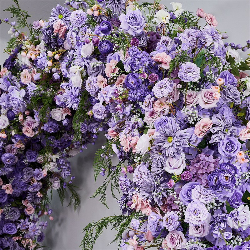 AC-083 Customized Wedding Arch Silk Artificial Flowers Gate Flowers Wedding Arch Backdrop For Wedding Entrance Decoration