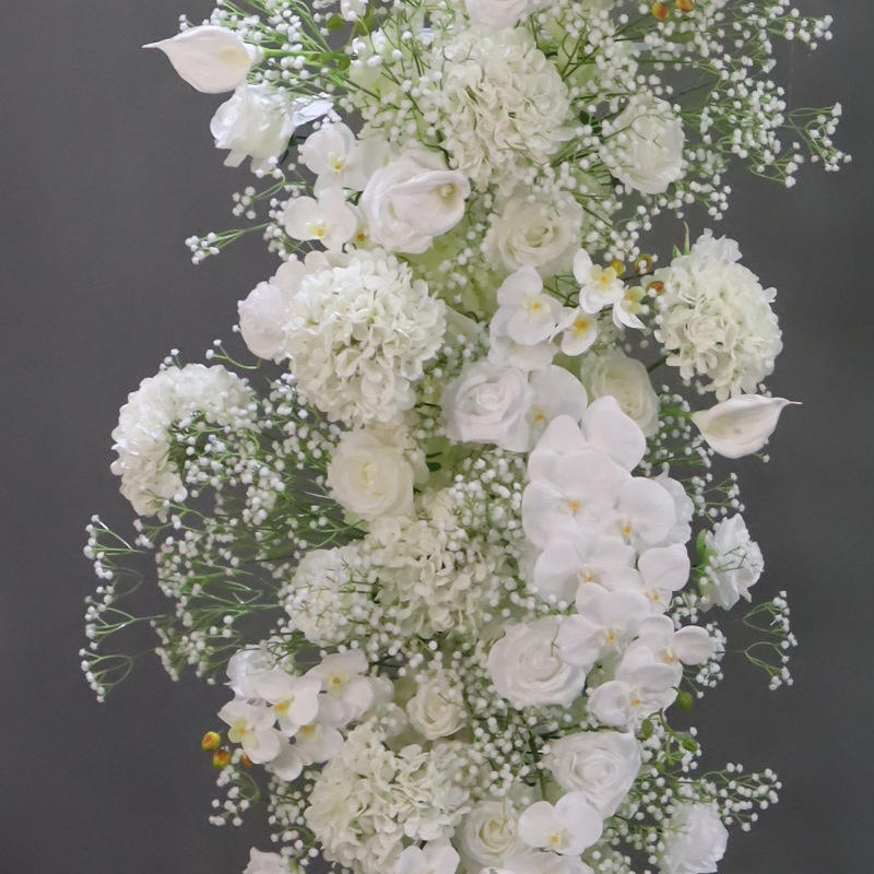AC-077 Customized Wedding Arch Silk Artificial Flowers Gate Flowers Wedding Arch Backdrop For Wedding Entrance Decoration