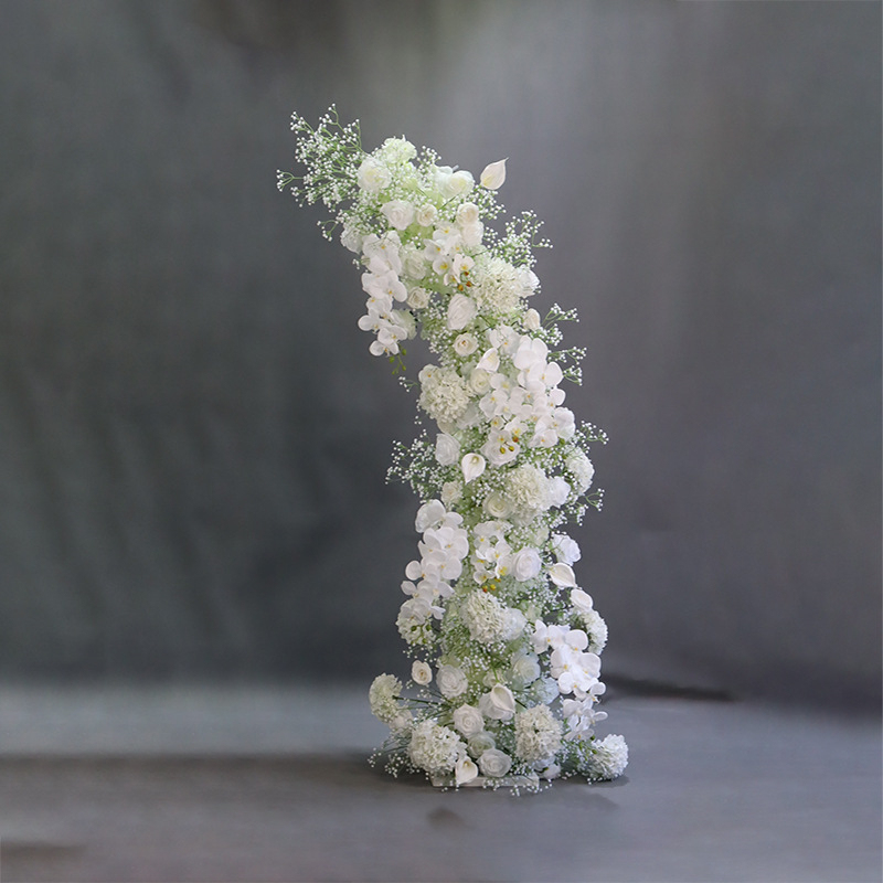 AC-077 Customized Wedding Arch Silk Artificial Flowers Gate Flowers Wedding Arch Backdrop For Wedding Entrance Decoration