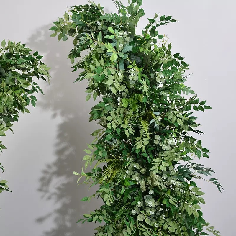 AC-068 Customized Wedding Arch Silk Artificial Flowers Gate Flowers Wedding Arch Backdrop For Wedding Entrance Decoration