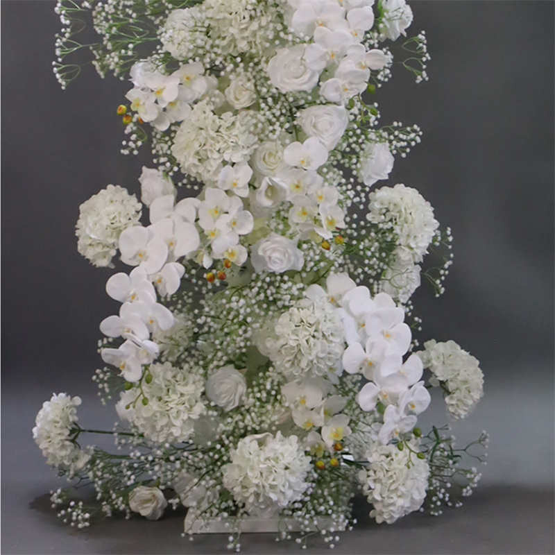AC-077 Customized Wedding Arch Silk Artificial Flowers Gate Flowers Wedding Arch Backdrop For Wedding Entrance Decoration