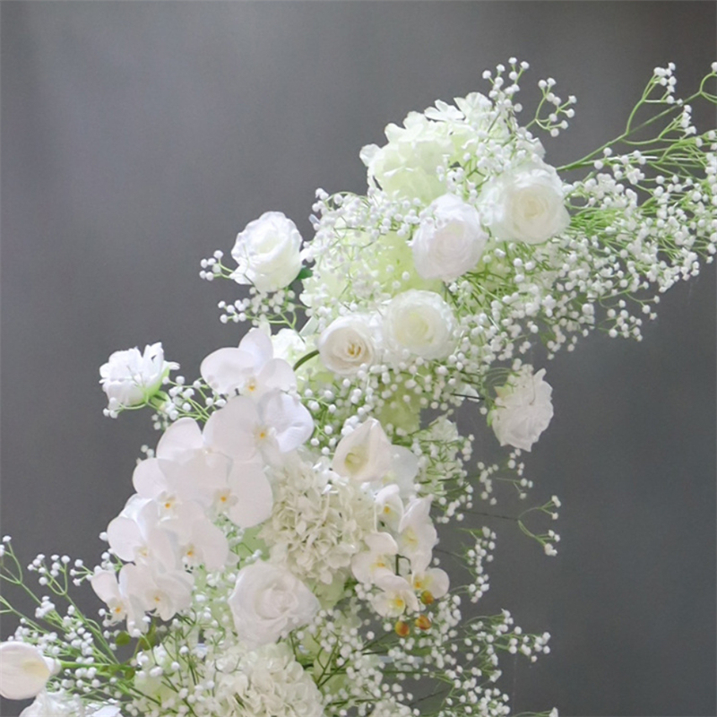 AC-077 Customized Wedding Arch Silk Artificial Flowers Gate Flowers Wedding Arch Backdrop For Wedding Entrance Decoration