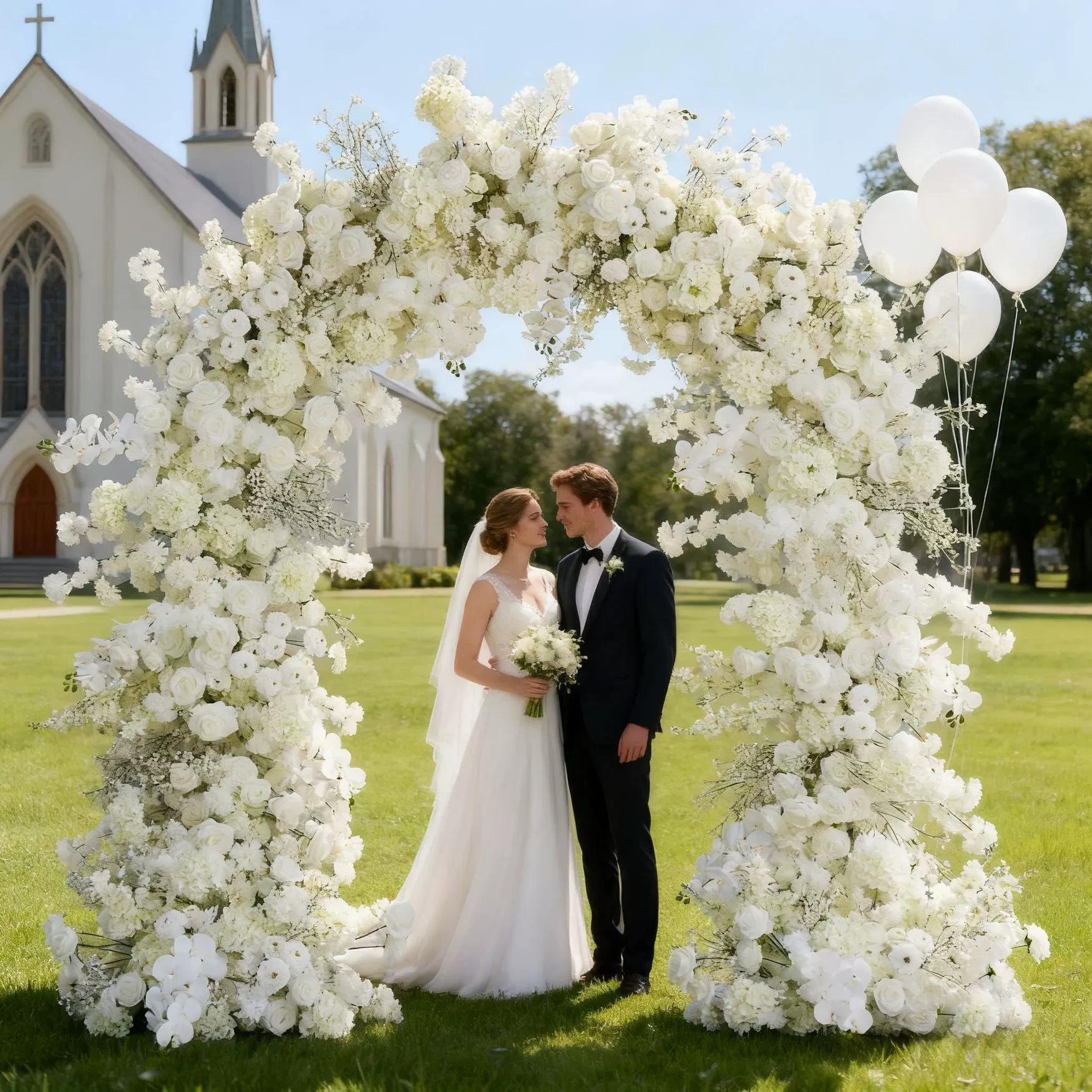 AC-095 Customized Monet's Garden Series Arch Backdrop For Wedding/Event/Party Decoration