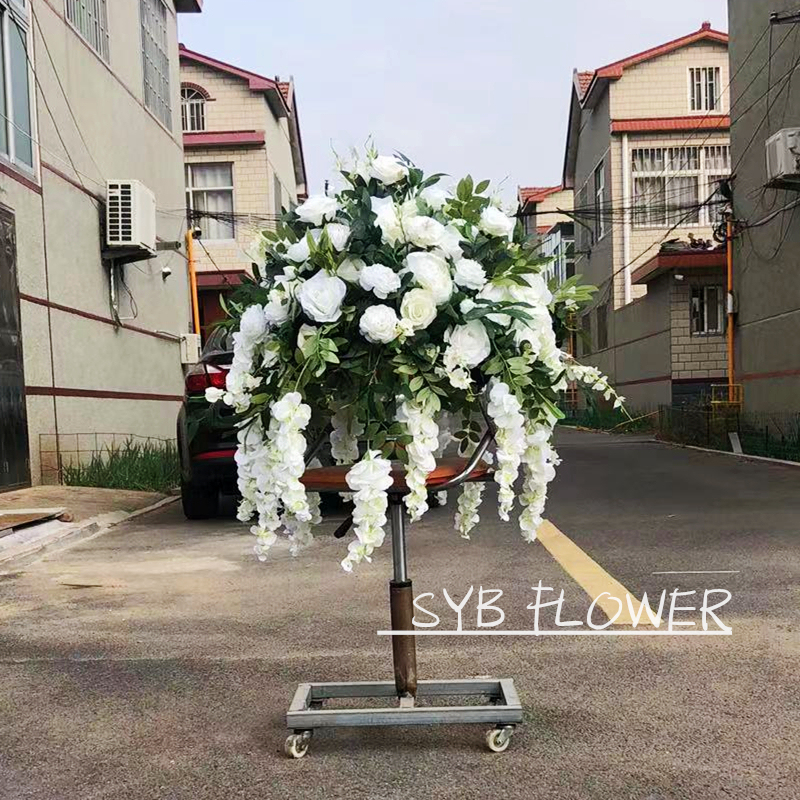 CP-043 Customized Wedding flower ball Silk Artificial Flowers Gate Wedding flower ball Backdrop For Wedding Decoration