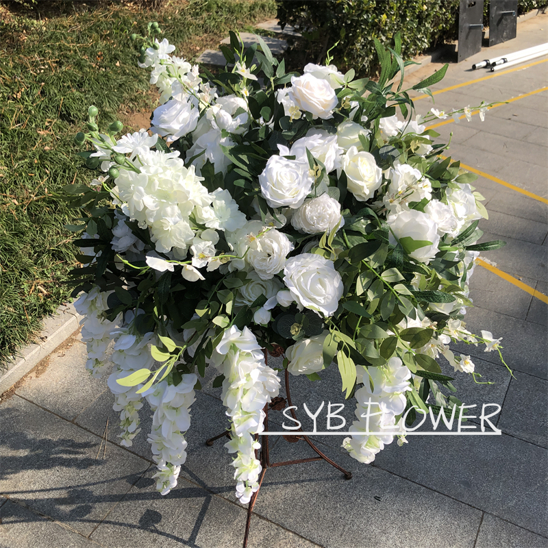 CP-043 Customized Wedding flower ball Silk Artificial Flowers Gate Wedding flower ball Backdrop For Wedding Decoration