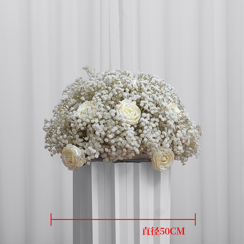 CP-044 Customized Babysbreath Wedding flower ball Silk Artificial Flowers Gate Wedding flower ball Backdrop For Wedding Decoration
