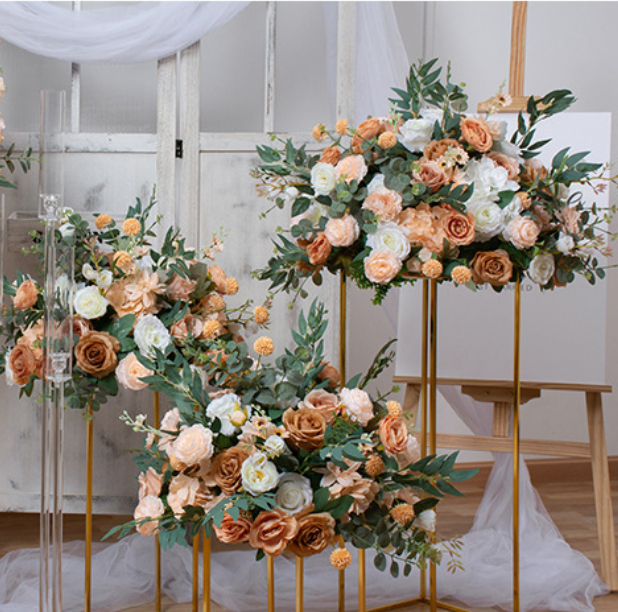 CP-049-3 Customized Wedding flower ball Silk Artificial Flowers Gate Wedding flower ball Backdrop For Wedding Entrance Decoration