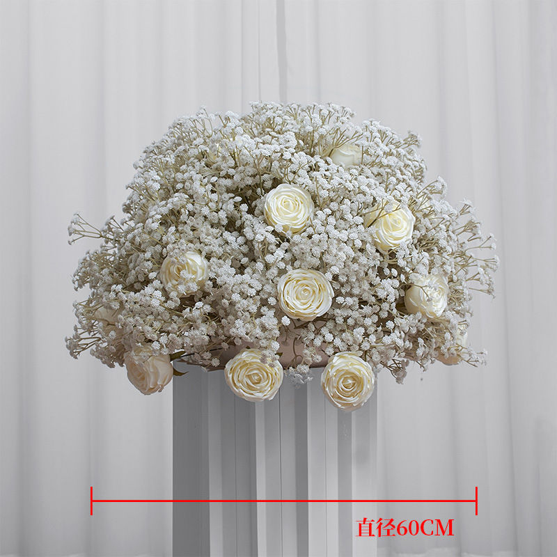 CP-044 Customized Babysbreath Wedding flower ball Silk Artificial Flowers Gate Wedding flower ball Backdrop For Wedding Decoration