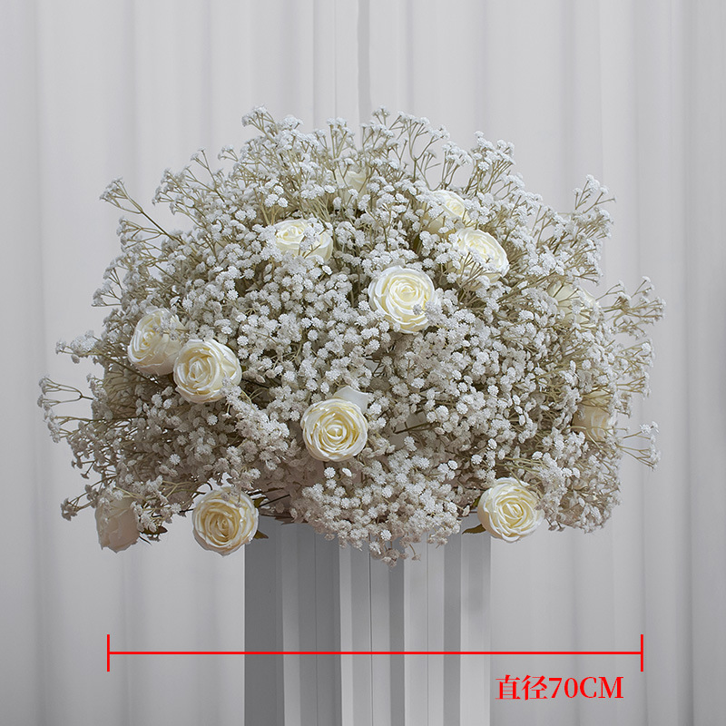 CP-044 Customized Babysbreath Wedding flower ball Silk Artificial Flowers Gate Wedding flower ball Backdrop For Wedding Decoration