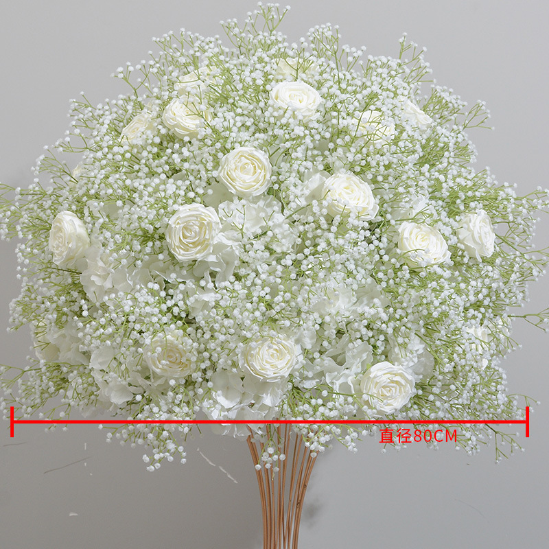 CP-052 Customized Babysbreath Wedding flower ball Silk Artificial Flowers Gate Wedding flower ball Backdrop For Wedding Decoration