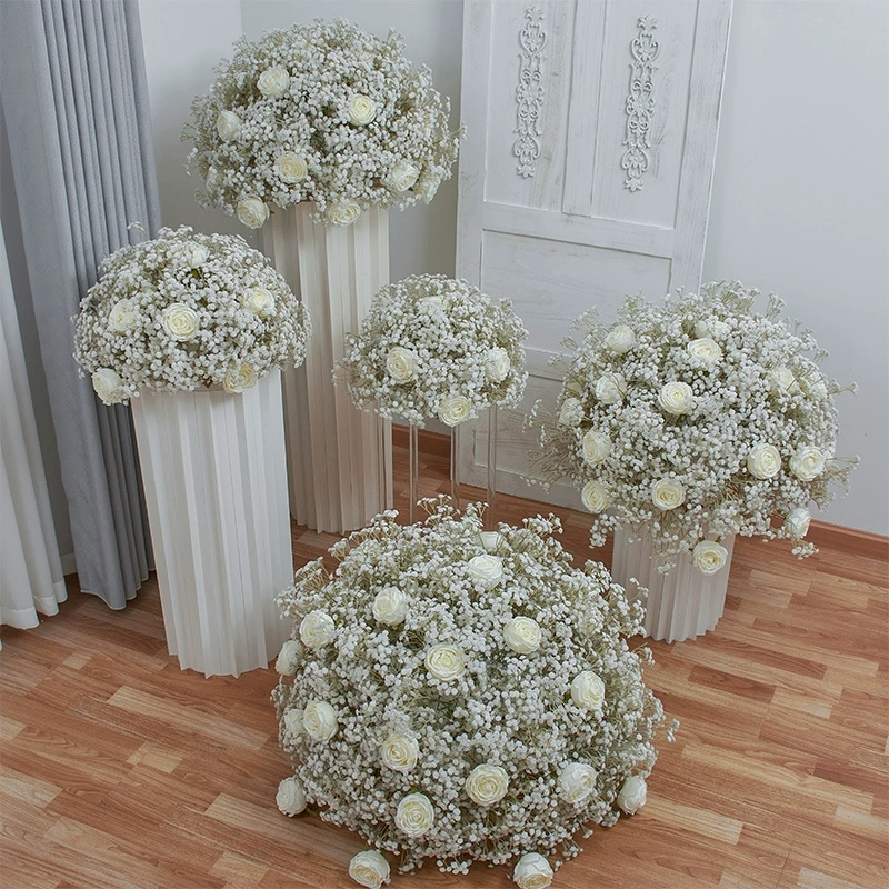 CP-044 Customized Babysbreath Wedding flower ball Silk Artificial Flowers Gate Wedding flower ball Backdrop For Wedding Decoration