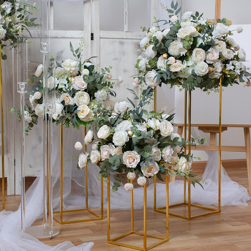 CP-049-1 Customized Wedding flower ball Silk Artificial Flowers Gate Wedding flower ball Backdrop For Wedding Entrance Decoration