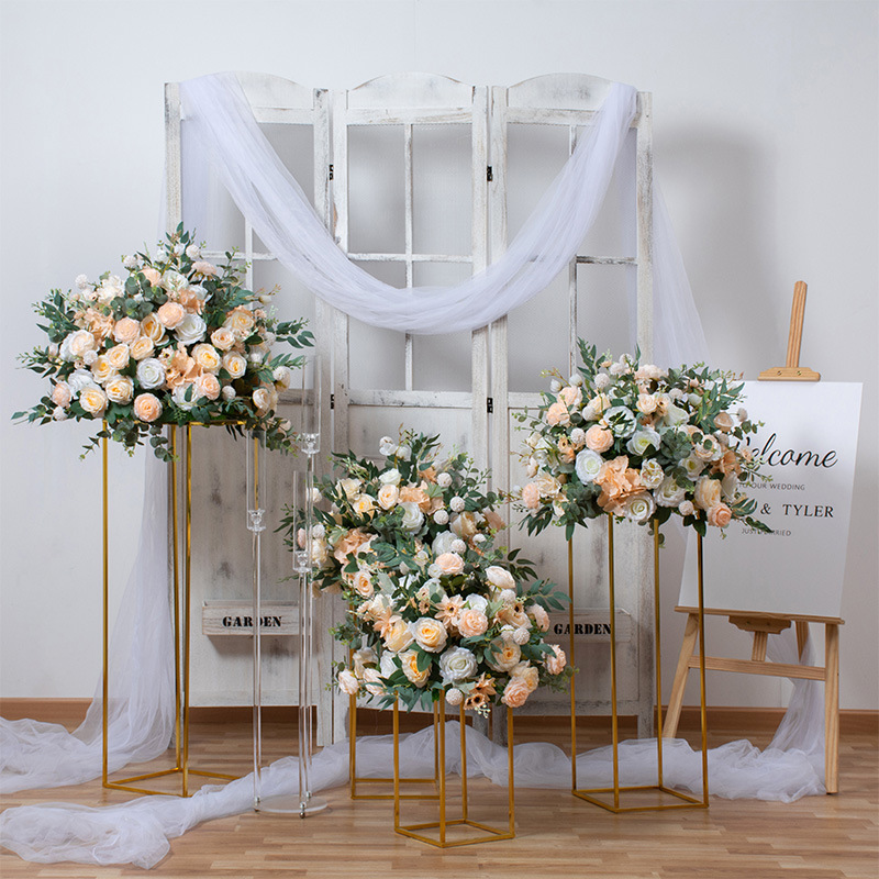 CP-049-2 Customized Wedding flower ball Silk Artificial Flowers Gate Wedding flower ball Backdrop For Wedding Entrance Decoration