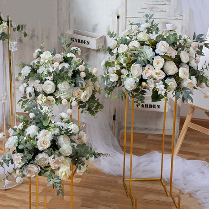 CP-049-1 Customized Wedding flower ball Silk Artificial Flowers Gate Wedding flower ball Backdrop For Wedding Entrance Decoration