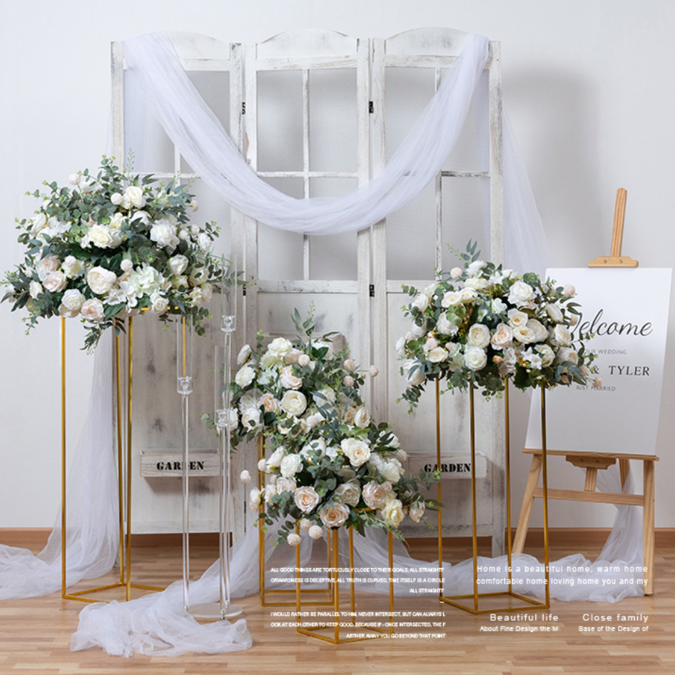 CP-049-1 Customized Wedding flower ball Silk Artificial Flowers Gate Wedding flower ball Backdrop For Wedding Entrance Decoration