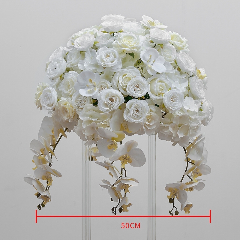 CP-054 Customized Peony Wedding flower ball Silk Artificial Flowers Gate Wedding flower ball Backdrop For Wedding Decoration