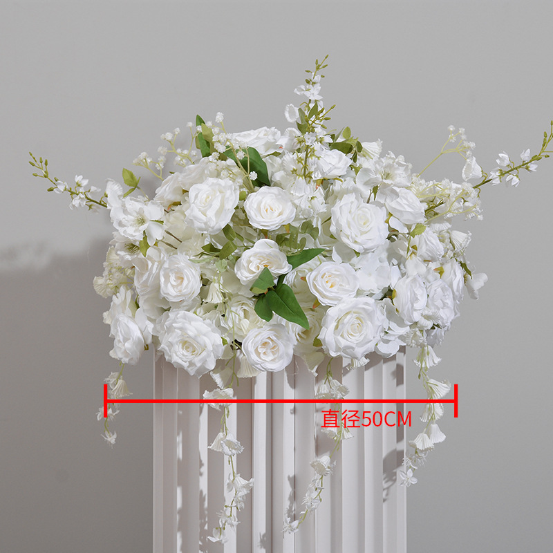 CP-056 Customized Rose Wedding flower ball Silk Artificial Flowers Gate Wedding flower ball Backdrop For Wedding Decoration