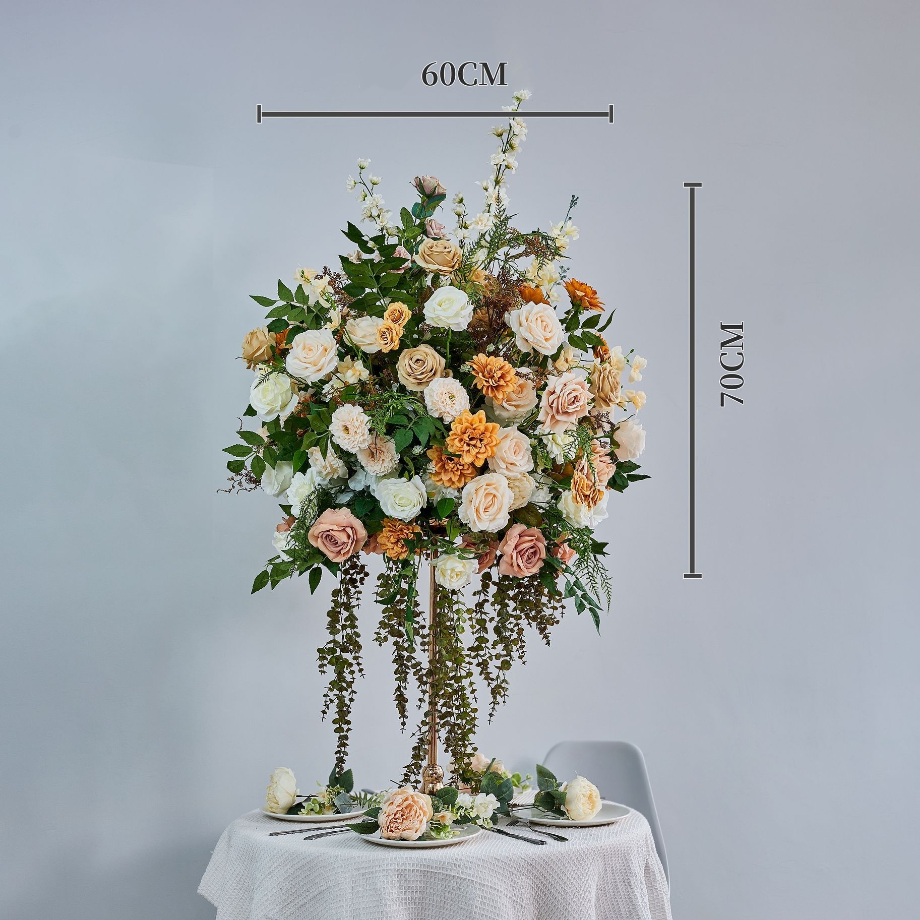 CP-068 Customized Wedding flower ball Silk Artificial Flowers Gate Wedding flower ball Backdrop For Wedding Decoration
