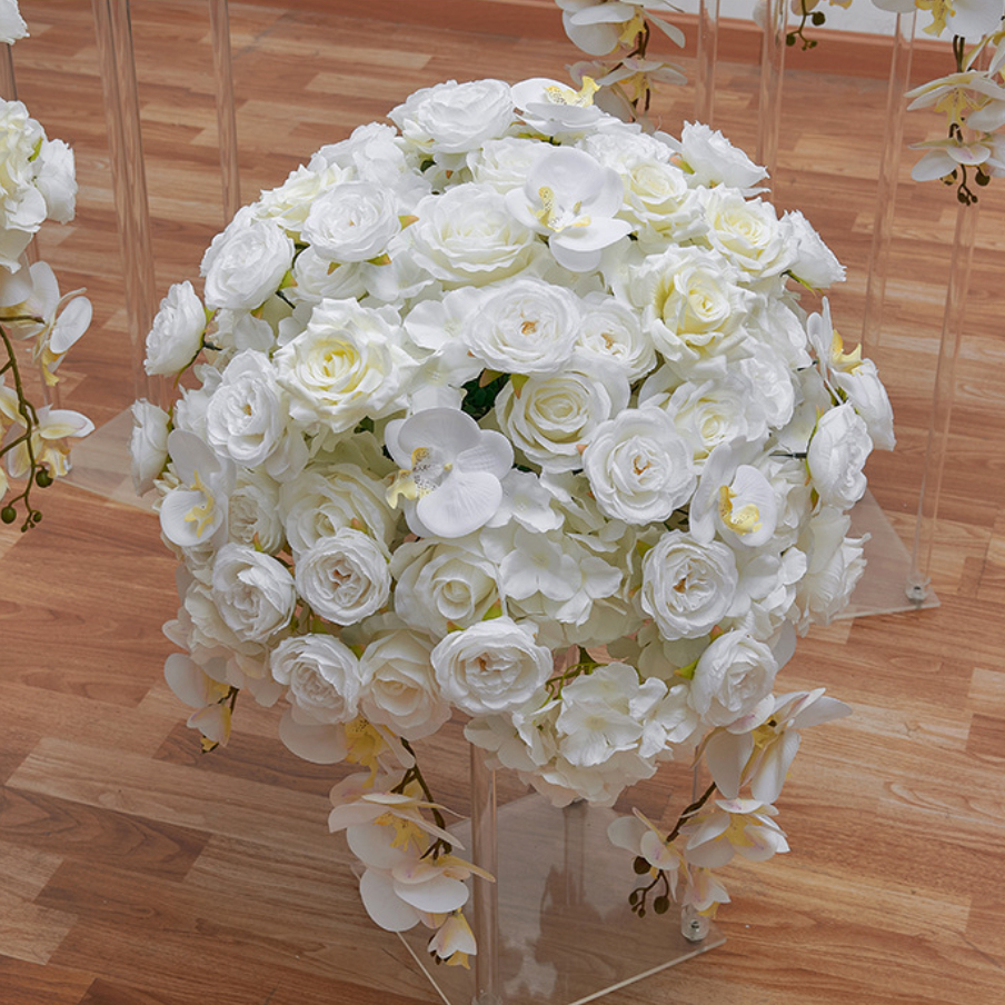 CP-054 Customized Peony Wedding flower ball Silk Artificial Flowers Gate Wedding flower ball Backdrop For Wedding Decoration
