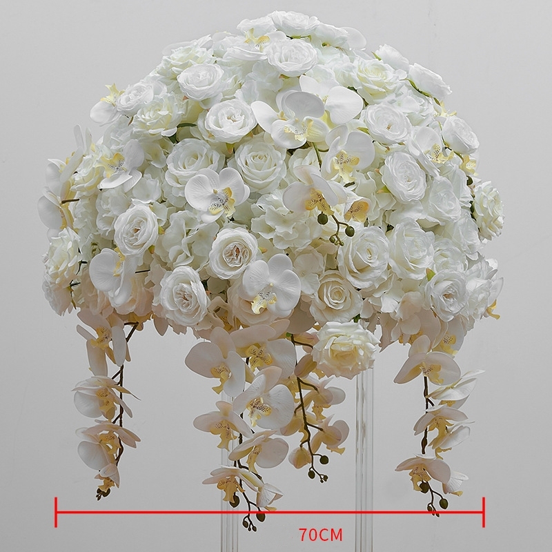 CP-054 Customized Peony Wedding flower ball Silk Artificial Flowers Gate Wedding flower ball Backdrop For Wedding Decoration