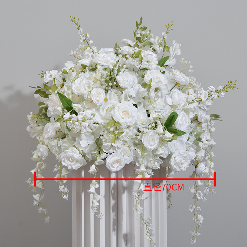 CP-056 Customized Rose Wedding flower ball Silk Artificial Flowers Gate Wedding flower ball Backdrop For Wedding Decoration