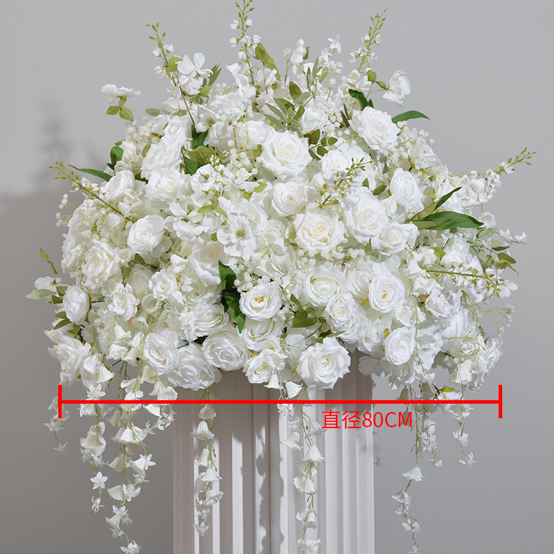CP-056 Customized Rose Wedding flower ball Silk Artificial Flowers Gate Wedding flower ball Backdrop For Wedding Decoration