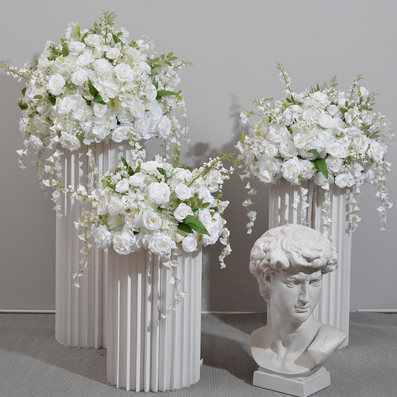 CP-056 Customized Rose Wedding flower ball Silk Artificial Flowers Gate Wedding flower ball Backdrop For Wedding Decoration