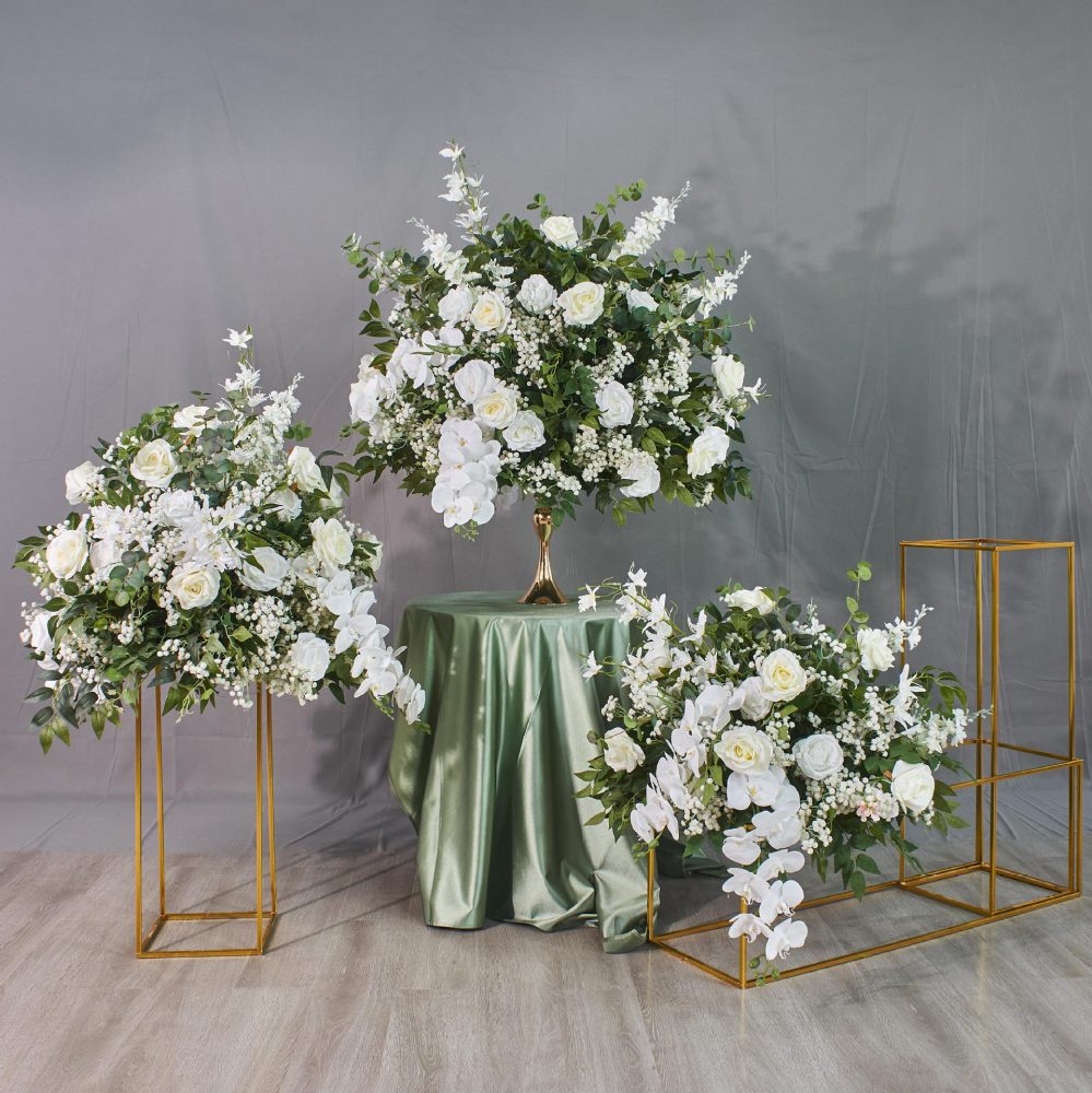 CP-069 Customized Wedding flower ball Silk Artificial Flowers Gate Wedding flower ball Backdrop For Wedding Decoration