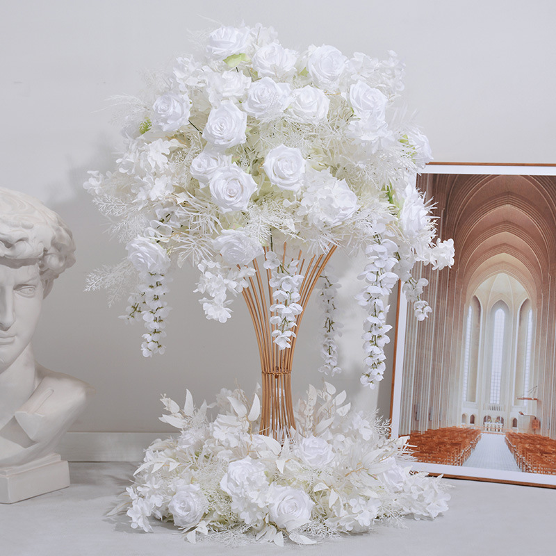 CP-062 Customized Wedding flower ball Silk Artificial Flowers Gate Wedding flower ball Backdrop For Wedding Decoration