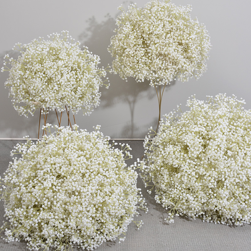 CP-057 Customized Babysbreath Wedding flower ball Silk Artificial Flowers Gate Wedding flower ball Backdrop For Wedding Decoration
