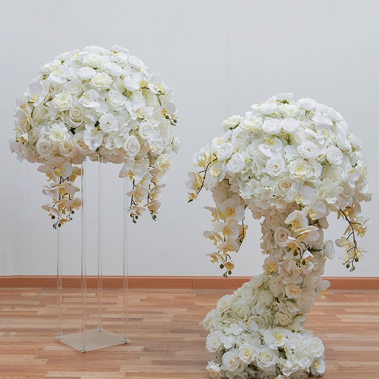 CP-054 Customized Peony Wedding flower ball Silk Artificial Flowers Gate Wedding flower ball Backdrop For Wedding Decoration
