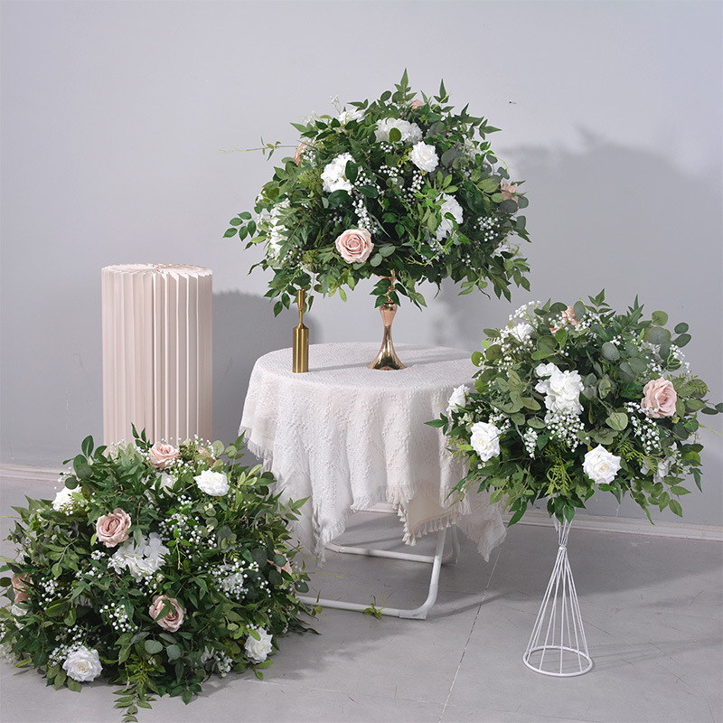 CP-059 Customized Wedding flower ball Silk Artificial Flowers Gate Wedding flower ball Backdrop For Wedding Decoration