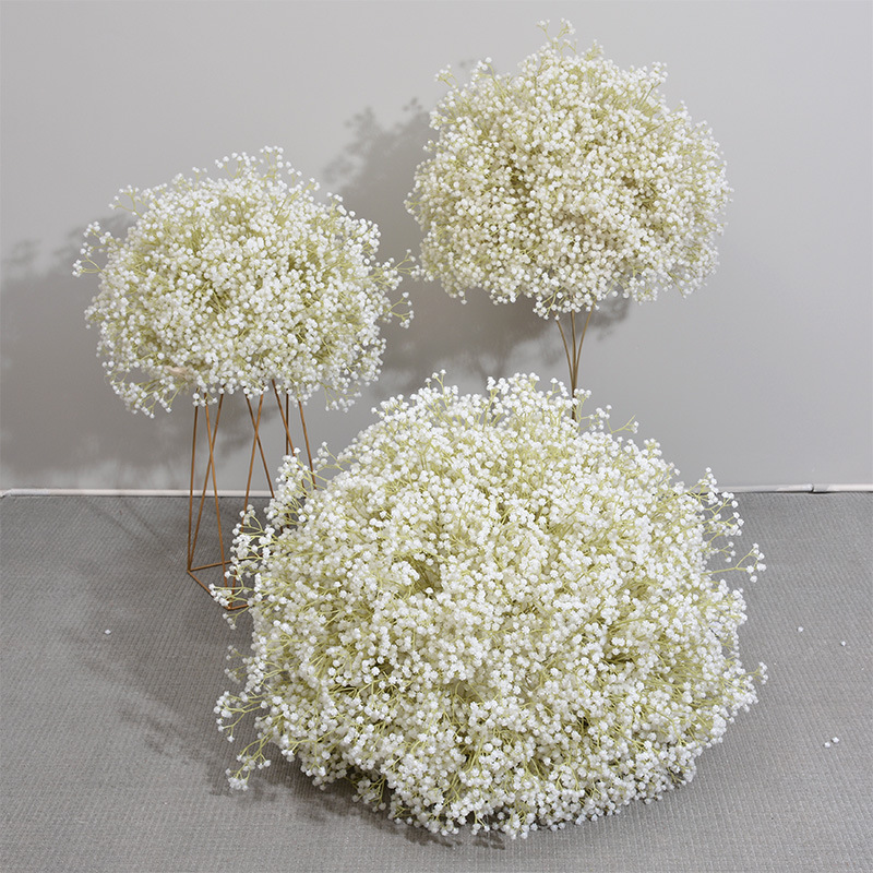CP-057 Customized Babysbreath Wedding flower ball Silk Artificial Flowers Gate Wedding flower ball Backdrop For Wedding Decoration