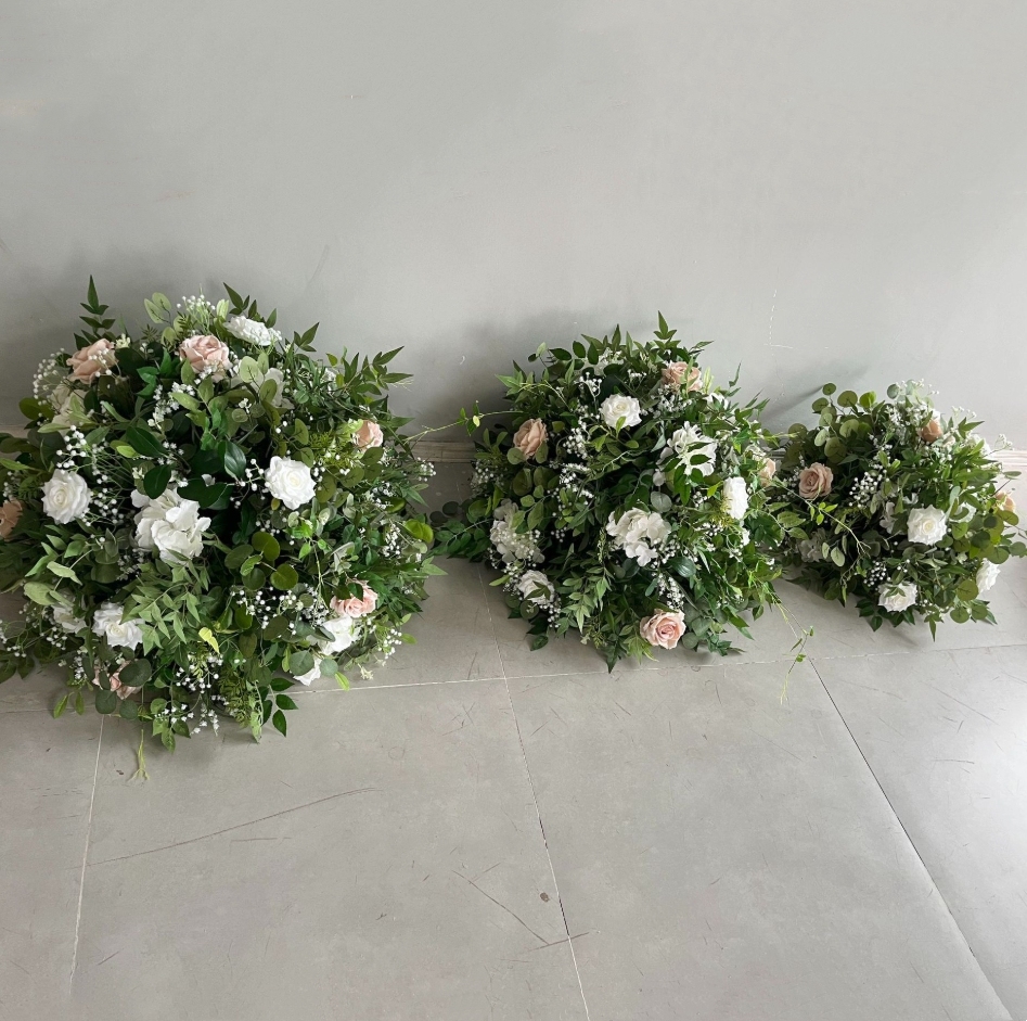 CP-059 Customized Wedding flower ball Silk Artificial Flowers Gate Wedding flower ball Backdrop For Wedding Decoration