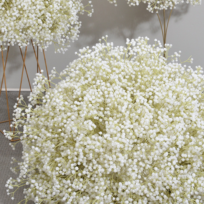 CP-057 Customized Babysbreath Wedding flower ball Silk Artificial Flowers Gate Wedding flower ball Backdrop For Wedding Decoration
