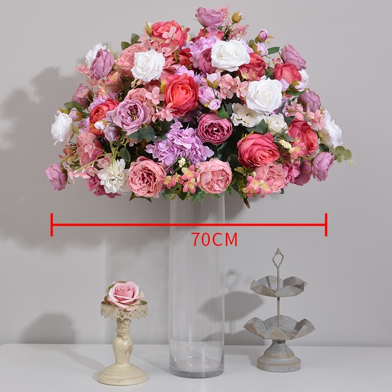 CP-077-1 Customized Wedding flower ball Silk Artificial Flowers Gate Wedding flower ball Backdrop For Wedding Decoration