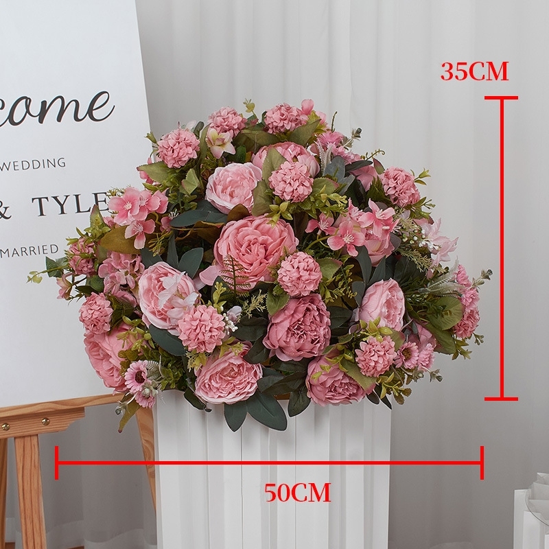 CP-081 Customized Wedding flower ball Silk Artificial Flowers Gate Wedding flower ball Backdrop For Wedding Entrance Decoration